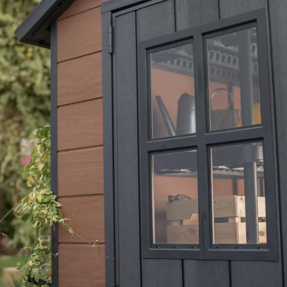 Keter Newton 7 x 9ft Double Door Outdoor Apex Plastic Garden Shed