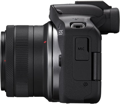 Canon EOS R50 Mirrorless Camera with RF-S 18-45mm Lens – 24.2MP, 4K, Black - New Condition