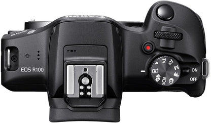 Canon EOS R100 Mirrorless Camera with 18-45 mm and 55-210 mm Lenses Kit - AU Version - New Condition