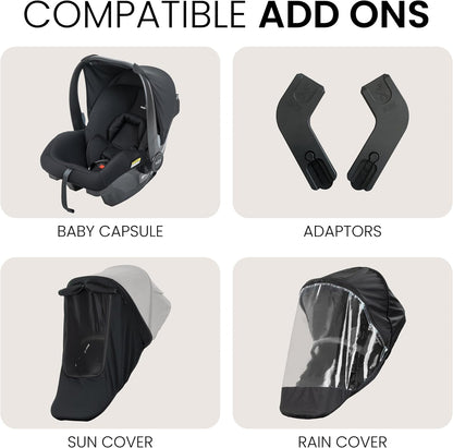 Britax Flylite Travel Stroller – Teak, Cabin Size - New Condition