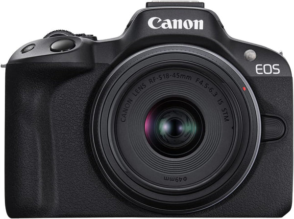 Canon EOS R50 Mirrorless Camera with RF-S 18-45mm Lens – 24.2MP, 4K, Black - New Condition