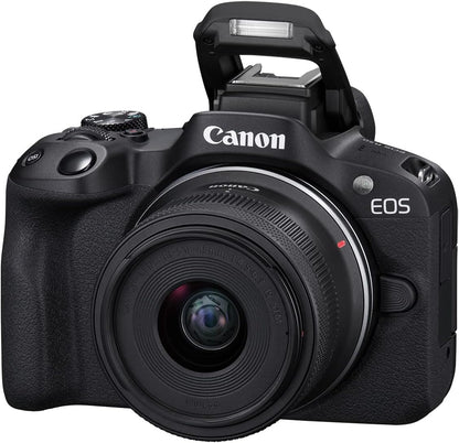 Canon EOS R50 Mirrorless Camera with RF-S 18-45mm Lens – 24.2MP, 4K, Black - New Condition