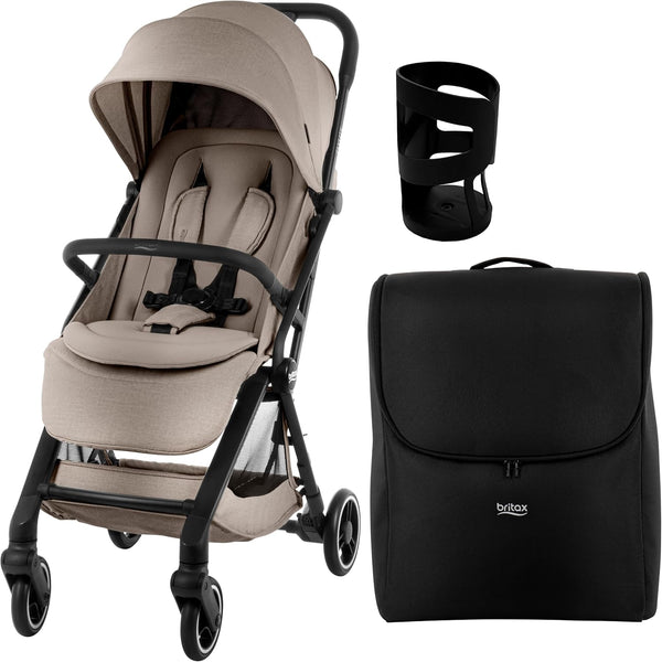Britax Flylite Travel Stroller – Teak, Cabin Size - New Condition