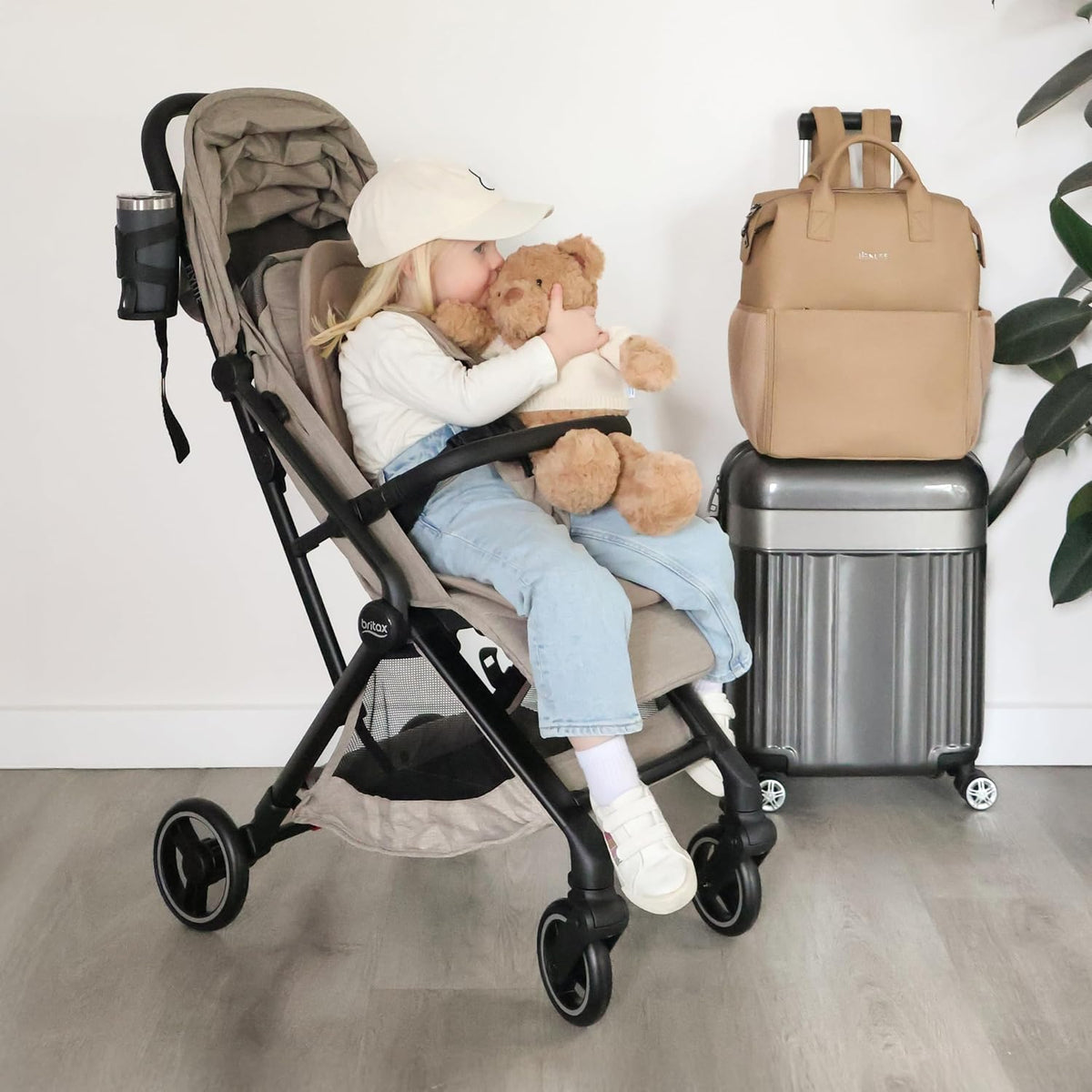 Britax Flylite Travel Stroller – Teak, Cabin Size - New Condition